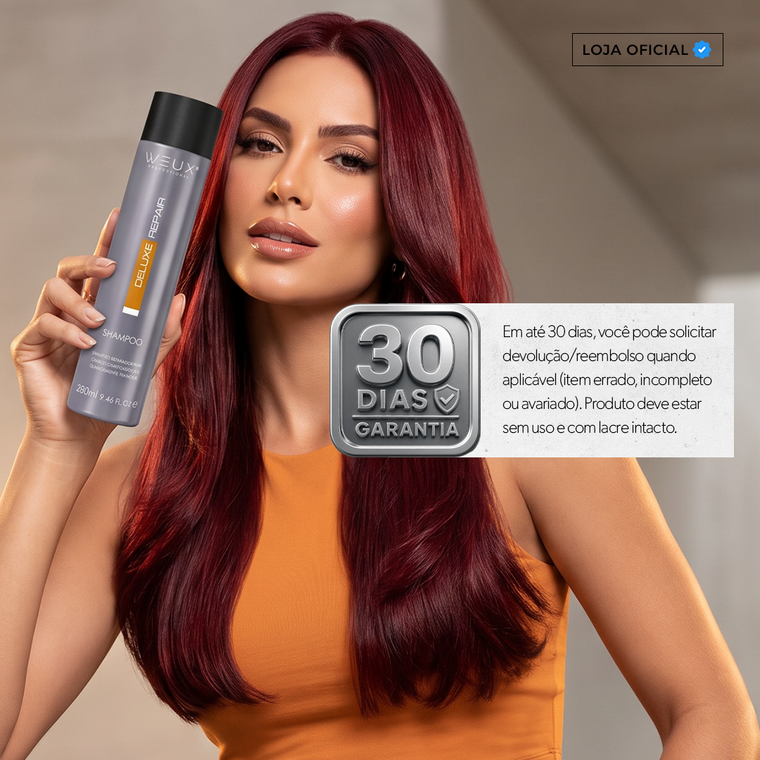 Shampoo Reparador Para Fios Danificados Deluxe Repair 280ml - WEUX