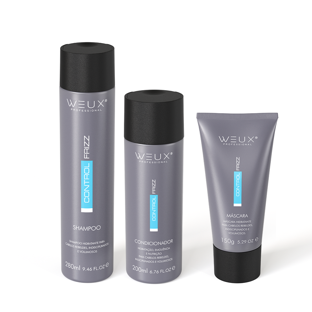 Kit Capilar Cuidado Diário Control Frizz 3 unidades- WEUX