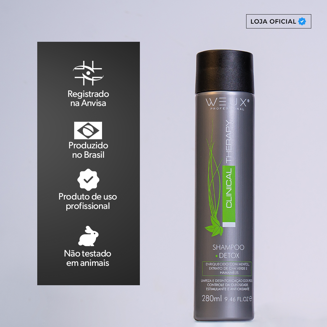 Shampoo Detox Limpeza Profunda Clinical Therapy 280ml - WEUX