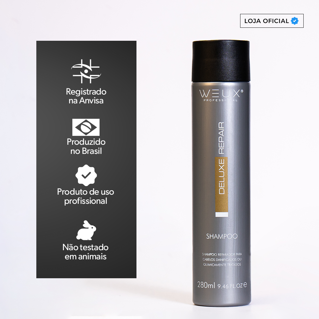 Shampoo Reparador Para Fios Danificados Deluxe Repair 280ml - WEUX