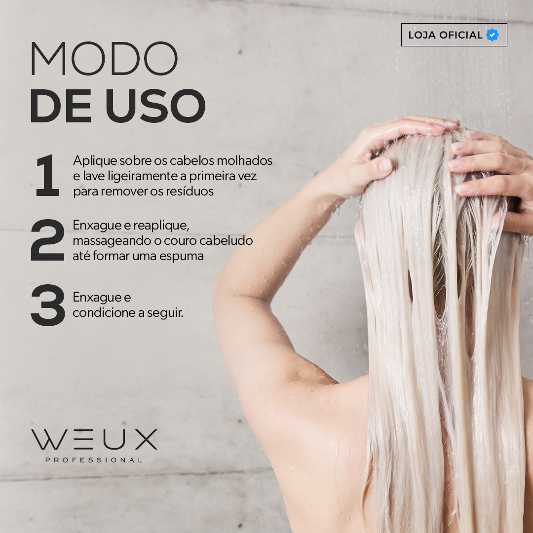 Shampoo Reparador Para Fios Danificados Deluxe Repair 280ml - WEUX