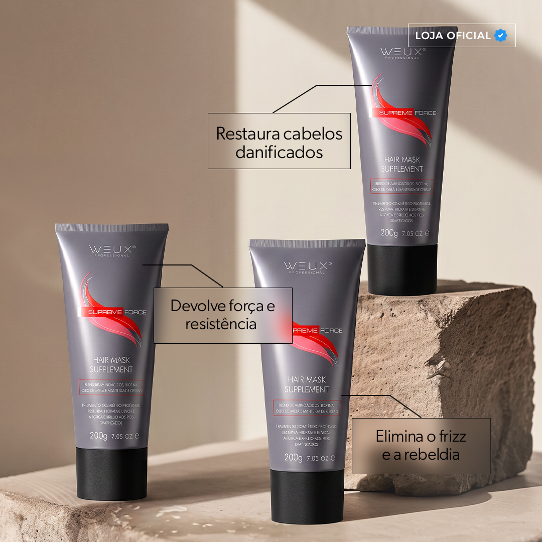 Máscara Capilar Força e Resistência Supreme Force 200g - WEUX