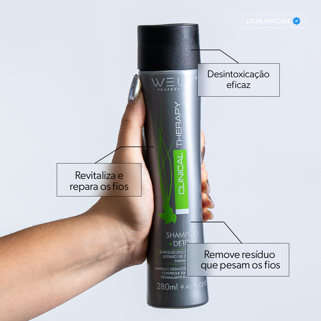 Shampoo Detox Limpeza Profunda Clinical Therapy 280ml - WEUX