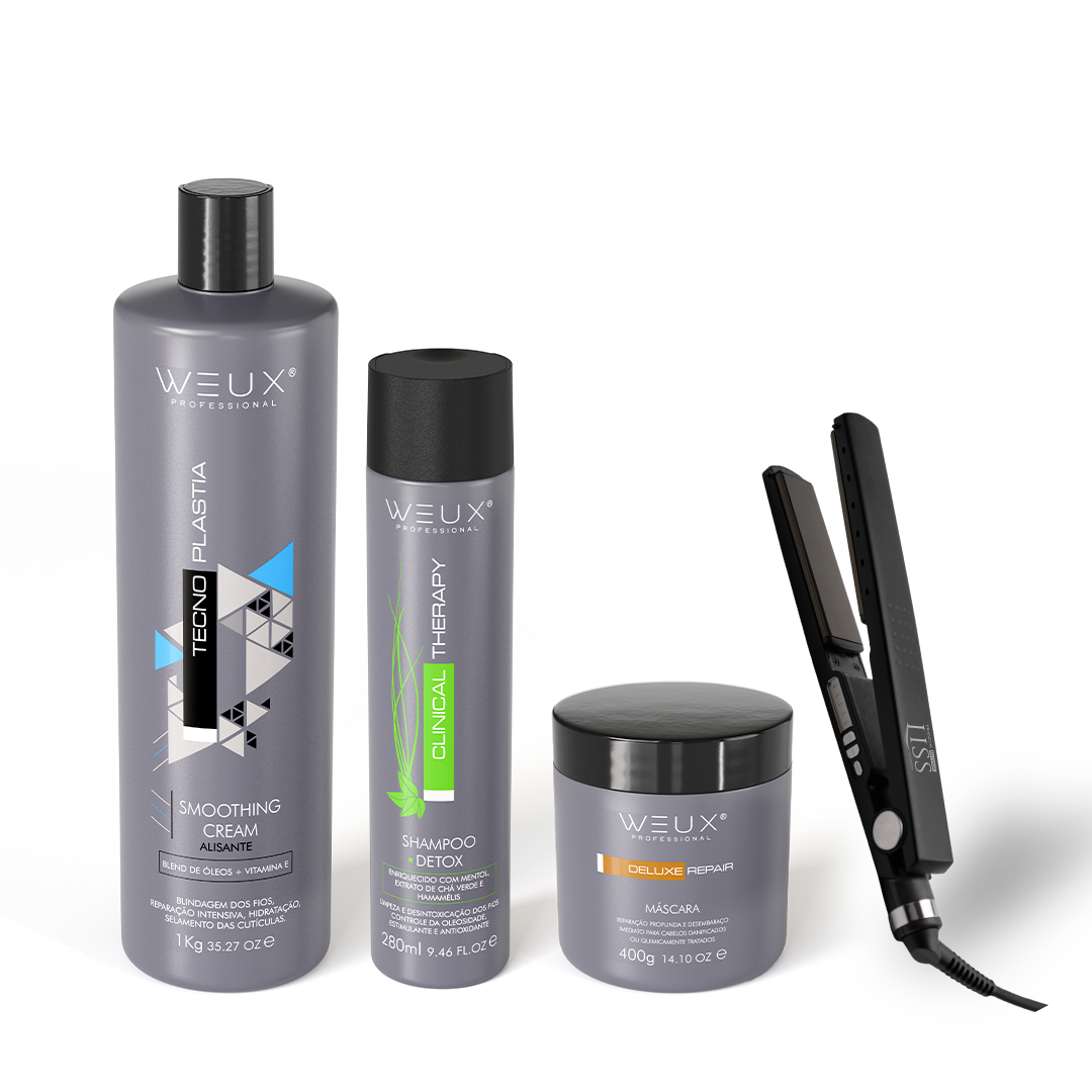 Kit Liso de Salão + Chapa Vancouver Titanium (4 itens) - WEUX