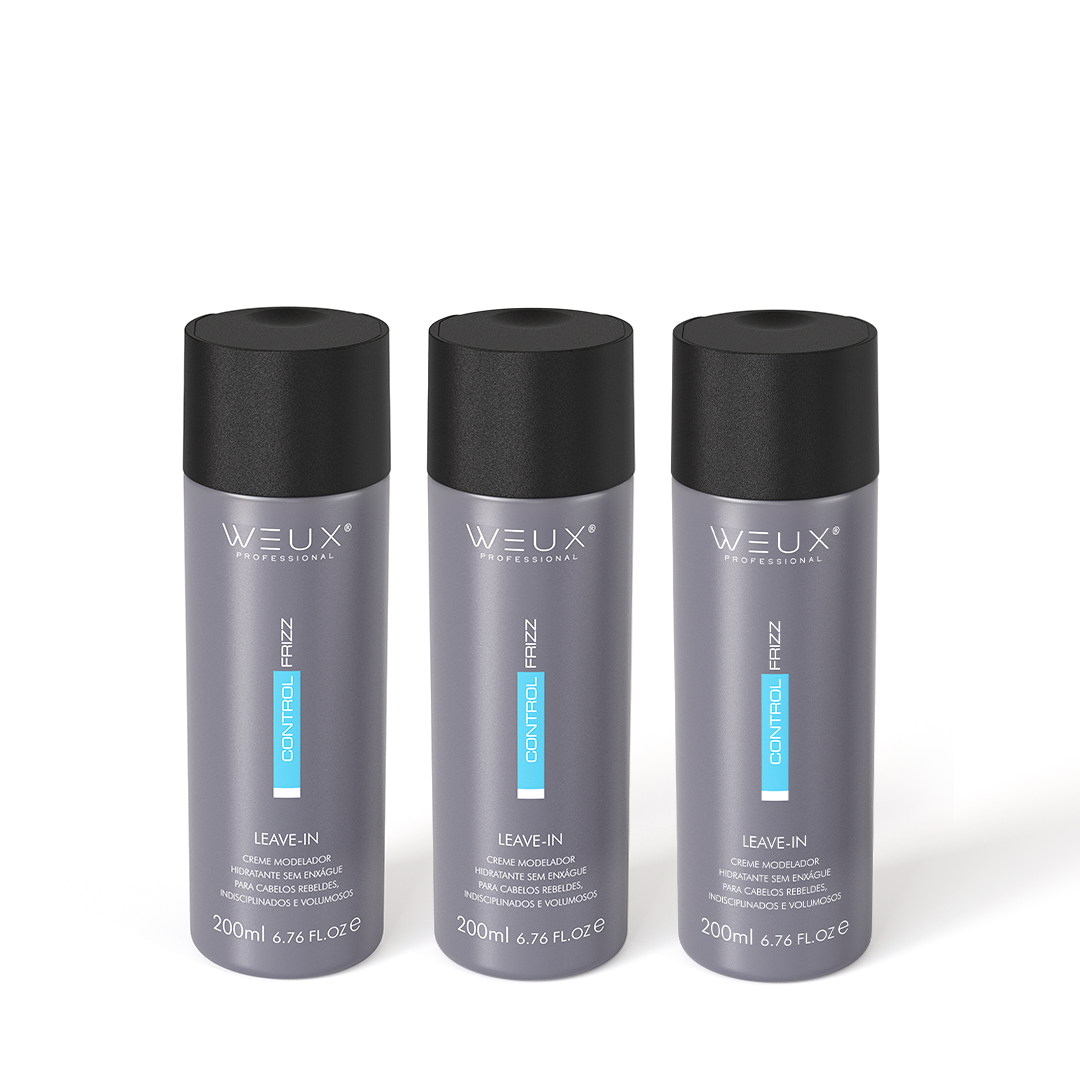 Kit Capilar Leave-In Modelador Control Frizz 3 unidades - WEUX