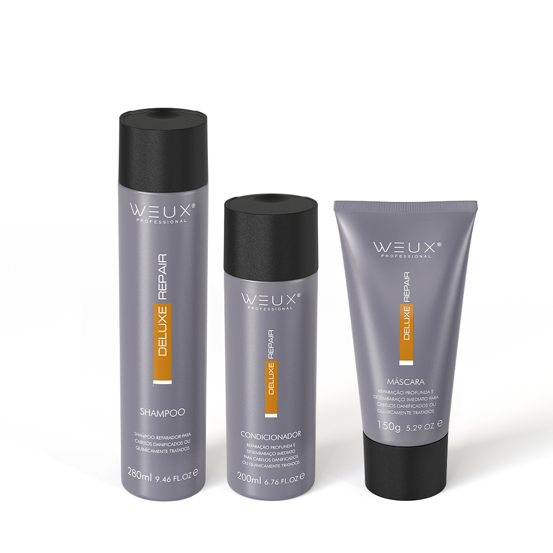 Kit Reparação Intensiva Deluxe Repair (3 itens) - WEUX
