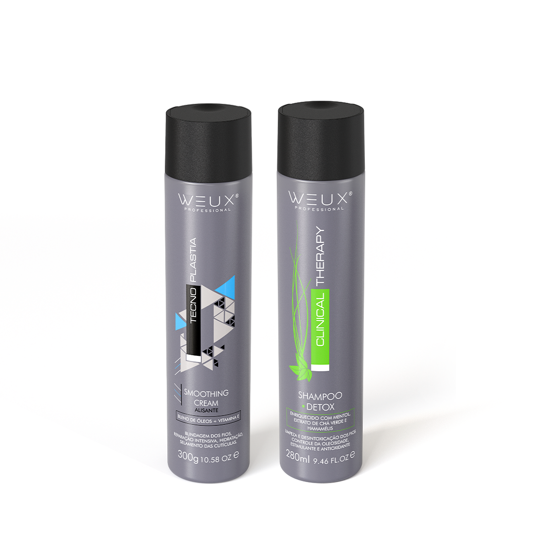 Kit Liso Espelhado Alisamento 300g + Shampoo Detox 280ml - WEUX
