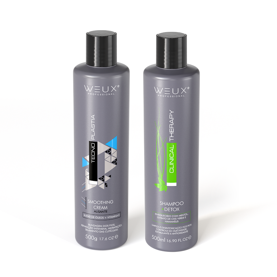 Kit Liso Espelhado Alisamento 500g + Shampoo Detox 500ml - WEUX