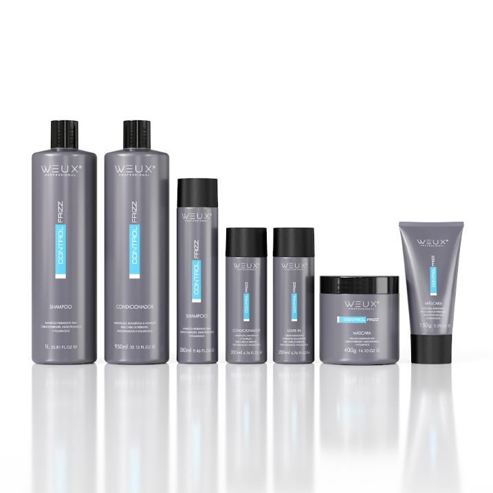 Kit Completo Control Frizz WEUX - Shampoo, Condicionador, Leave-in, Máscara e mais